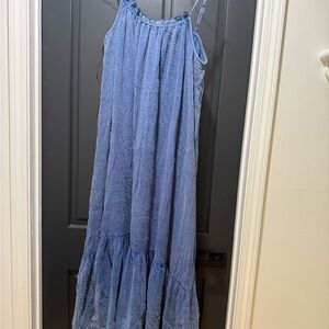 Umgee Blue Gauze Maxi Sundress